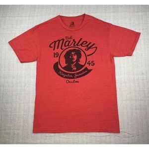 Zion Bob Marley Kingston One Love Red Graphic T Shirt Size Small Reggae Music
